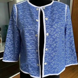 Multiples Lace Open Blazer